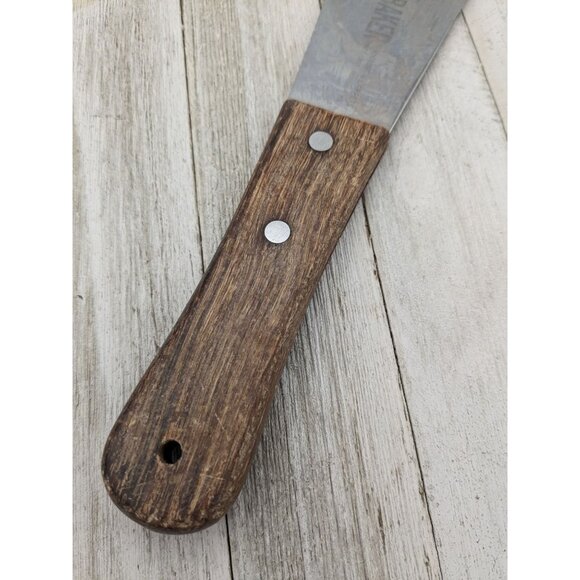 Vintage Vernco #1 Stainless Steel Ice Cream Spade Scoop Wood Handle 9 1/2" Japan - Picture 3 of 8